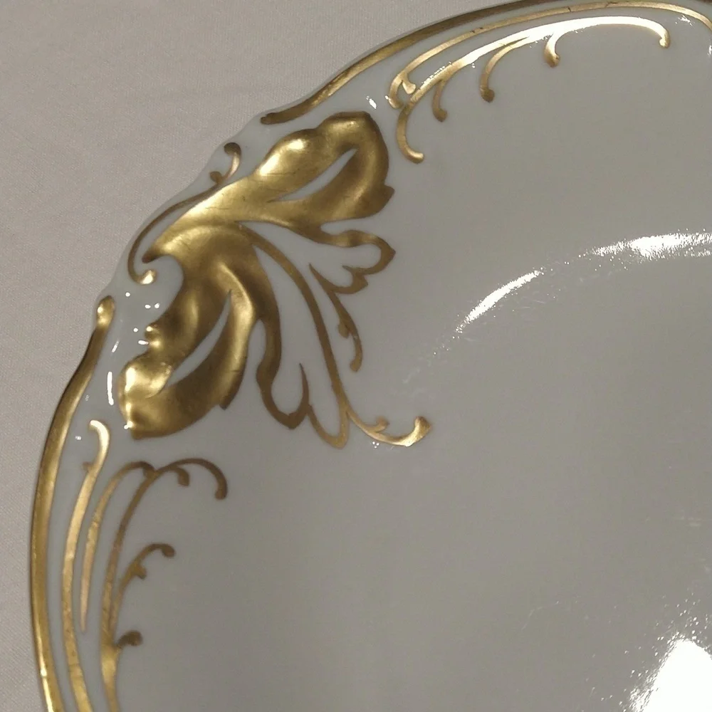Wawel ambassador porcelain hand painted gold trim platter dish poland